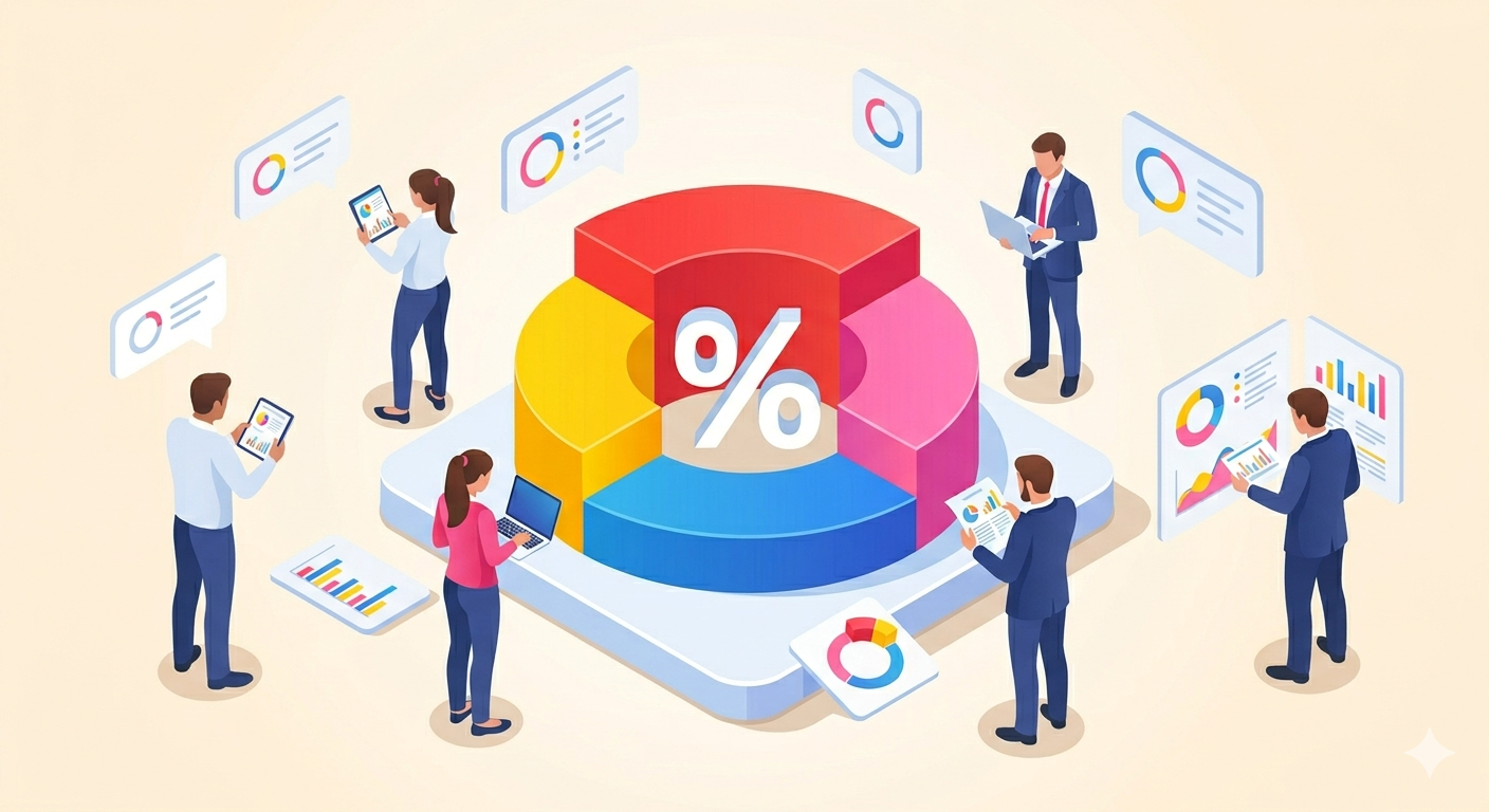Ilustrasi dashboard analitik dan pemantauan performa bisnis